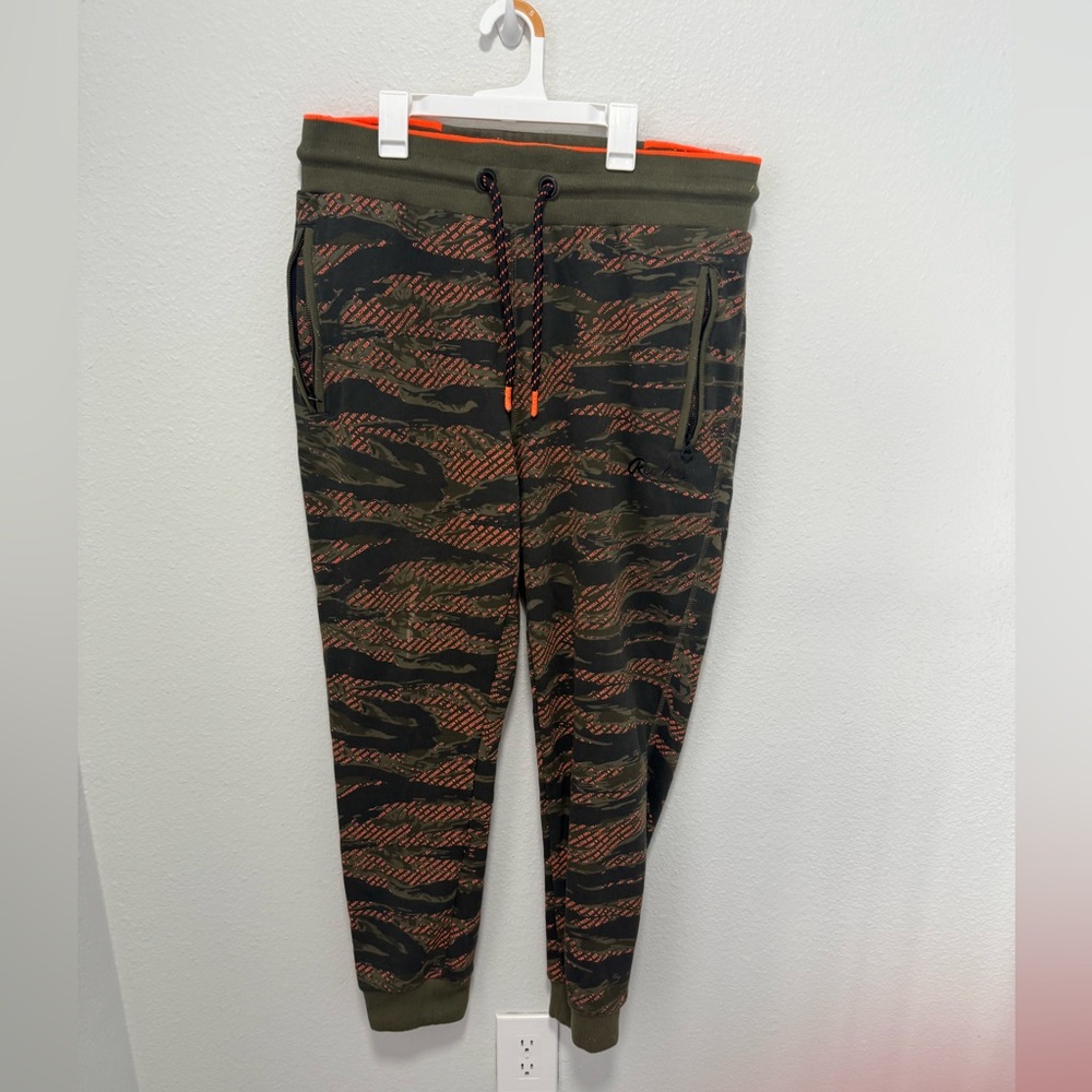 Young & Reckless Olive Green Camouflage Joggers Size X Large
